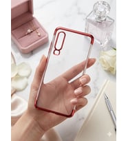 Huawei P30 Kılıf Dört Köşeli Lazer Silikon Kılıf (Kırmızı)