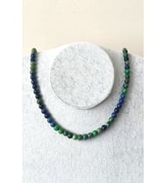 6 MM AZURİT DOĞALTAŞ KOLYE