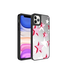 Apple iPhone 11 Pro Uyumlu Kılıf Aynalı Desenli Kamera Korumalı Parlak Zore Mirror Kapak (Beyaz)