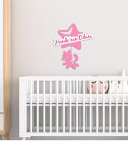 BK Gift Kişiye Özel Kedi Tasarımlı Çocuk Odası Ahşap Duvar Süsü-2 (Beyaz)