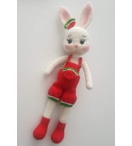 Tavşan Ponçik Yanak Karpuz Amigurumi Organik Oyuncak
