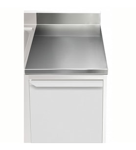 Electrolux Professional Üst Tabla, Sırtlı, 900 Mm, 1,5 Mm Kalınlıkta Üst Tabla 18 Mm Kalınlığında Ses Sönümlendirici Malzeme Ve Ayrıca 2 Paslanmaz Kayıtla Güçlendirilmiştir - Modular Line TPLA9A