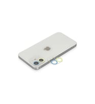 İphone 12 Renkli Kamera Lens Koruma Cam - Sarı-mavi