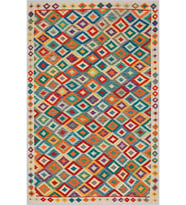 Eliana Home Baskılı, Yıkanabilir Kaymaz Taban Salon Halısı LNA1543-HT650 100x150 cm (Kırmızı)