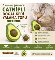 Avokado Şeklinde Catnipli Doğal Kedi Yalama Topu 6 Cm