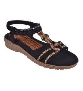 Guja Taş Detaylı Comfort Kadın Sandalet GJ-24Y120-4 SİYAH