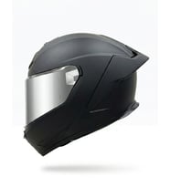 Roxter Mat Siyah Motosiklet Kaskı İridium Ayna ve Şeffaf Vizörlü Full Face Kask