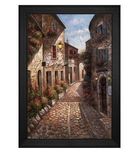 Manzara Temalı Kanvas Tablo 50 x 70 cm Siyah Çerçeve