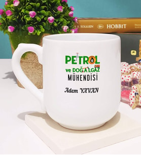Petrol ve Doğalgaz Mühendisi Kupa Bardak Oval