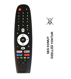 (SES KOMUZSUZ) NEXT VİVAXCONTI NETFLIX-YOUTUBE-PRİMEVİDEO GOOGLE PLAY TUŞLU ANDROİD LCD  KUMANDASI