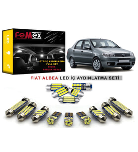 Fiat Albea LED İç Aydınlatma Ampul Seti FEMEX Parlak Beyaz