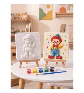 Sevimli Palyaço 15x15 Taş Boyama Seti – Çocuk ve Yetişkin Hobi Seti