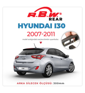 RBW Arka Silecek Hyundai i30 2007-2011 ile uyumlu (Siyah)