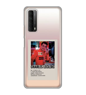 Huawei P Smart 2021 Uyumlu Charles Leclerc Desenli Şeffaf Telefon Kılıfı