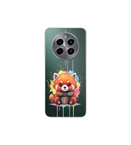 Realme 12 ile Uyumlu Splash Tilki Tasarımlı Şeffaf Silikon Kılıf