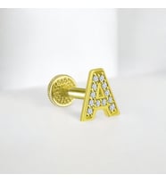 Glorria Altın A Harfi Tragus Piercing