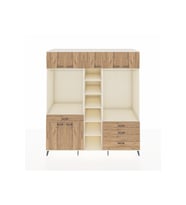 Kronos Dolap 11 Raflı 4 Çekmeceli 2 Askılı 220x59x243 Aytaşı-Çam/Çam