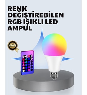A Kalite 2025 RGB LED Ampul Uzaktan Kumandalı 16 Renkli Lamba