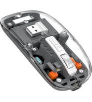 ScHitec M377 Ultra Sessiz 3 Bağlantı Modlu 2xBluetooth Kablosuz Bağlantı + 2.4Gh Gaming Type-C Şarjlı Mouse Siyah