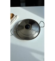 Alüminyum Kapaklı Saç Tava 32 cm (Gümüş)