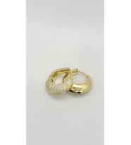 Aura Işıltılı Gold Halka Küpe