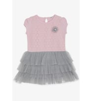 Breeze Kız Bebek Elbise Tüllü 9 Ay-3 Yaş, Pudra