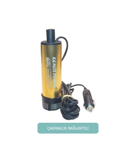 KIZILIRMAK 12 VOLT ALÜMİNYUM DALGIÇ TİPİ SIVI AKTARMA POMPASI (FİLTRELİ + ÇAKMAKLIKLI)