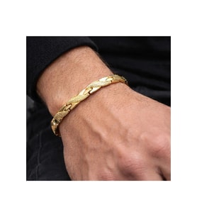 Argelon Gold Mıknatıslı Altın Kaplama Erkek Bileklik Özel Tasarım & Luxury Stil