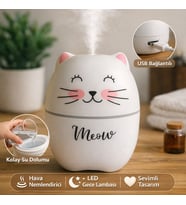 Sevimli Kedi Tasarımlı Hava Nemlendirici