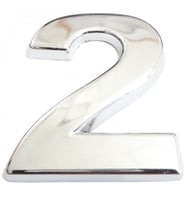 Cemax Krom Yapışkanlı 2 Rakamı 5 cm