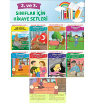 2.ve 3.Sınıflar İçin Okumayı Sevdiren Değerler Eğitimi 8 li Hikaye Seti (48 Sayfa)