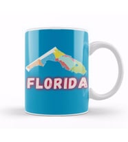 Florida   Vintage Retro Rainbow Kupa Bardak Porselen