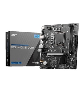 MSI PRO H610M-E DDR4 3200MHZ 1XVGA 1XHDMI 1XM.2 USB 3.2 MATX 1700P (12. / 13. VE 14. NESİL İŞLEMCİ U