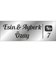 Metal Kapı İsimliği GÜMÜŞ 0020
