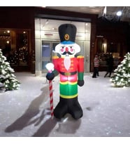 VIP DELUXE LED IŞIKLI MOTORLU DEV ŞİŞME FINDIK KIRAN 190 CM IŞIKLI ŞİŞME KURŞUN ASKER NOEL DEKORLARI