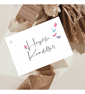 Hayırlı Kandiller Tebrik Hediye Kartı Delikli 7x10 Cm 18 Adet