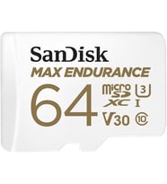 Sandisk Max Endurance Microsdhc 64Gb Sd Adapter For Home Security Cameras & Dashcams, Up To 30,000 H