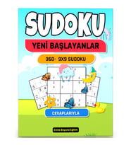 Yeni Başlayanlar İçin 9x9 Sudoku Kitabı (360 Sudoku)
