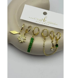 Vip 6'lı Gold Küpe - 25-vip169