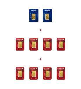 Nadir Gold 24 Ayar 13 Gram Külçe Altın (2 Adet 2,5 Gram Külçe Altın + 8 Adet 1 Gram Külçe Altın )