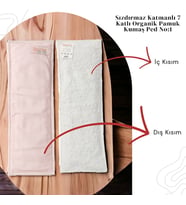 BEZHANE 7 Katlı Yıkanabilir Bebek Pedi Pudra Pembe 1 Numara (Beyaz)