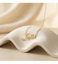 Kişiye Özel Şık İsim Kolye 925K Gümüş (Gold)