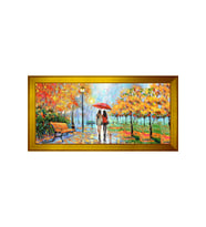 Manzara Temalı Kanvas Tablo 50 x 70 cm Gold Çerçeve
