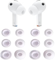 Samsung Galaxy Buds 3 Pro Aksesuarları için Yedek Silikon Kulaklık Ucu Seti Kulaklık Kulak Uçları, 6 Çift (3 Boyut S/M/L) (Beyaz)