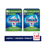 Finish Hepsi Bir Arada Bulaşık Makinesi Deterjanı 70 x 2 Tablet (Kırmızı)