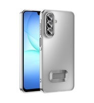 Galaxy A17 Kılıf Kamera Korumalı Logo Gösteren Omega Kılıf (Gümüş)