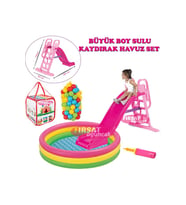 Dolu Kaydırak Büyük Boy Kaydırak Havuz Set Saklama Kutulu