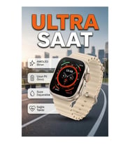 GPS Destekli Akıllı Saat – Nabız, Uyku ve Adım Takibi Krem Kordon