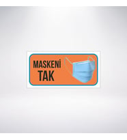 Maskeni Tak 20x10 21x28 Arkası Sticker