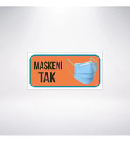 Maskeni Tak 20x10 21x28 Arkası Sticker
